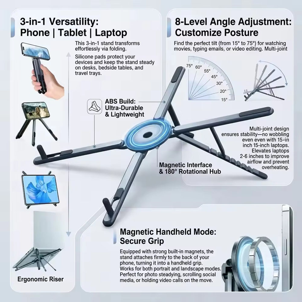Portable Magnetic Phone Holder - огляд і ціна Useful Tablet Accessories